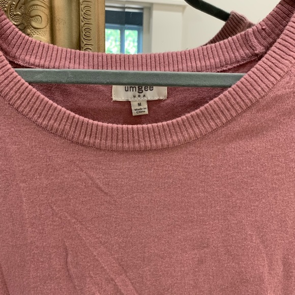 Umgee Pink Ruffle Sweater - Picture 2 of 5